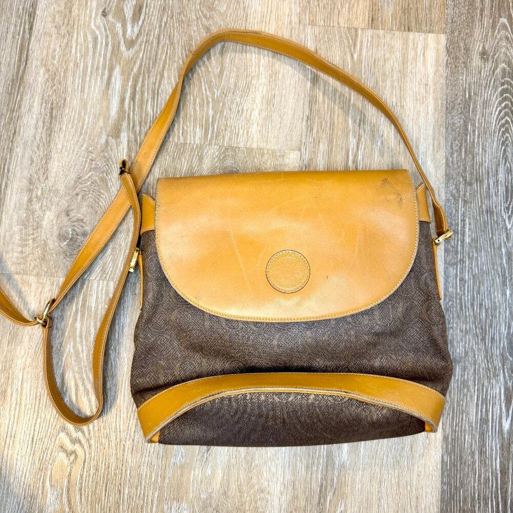 Vintage GUCCI Silk Jacquard Crossbody Bag
